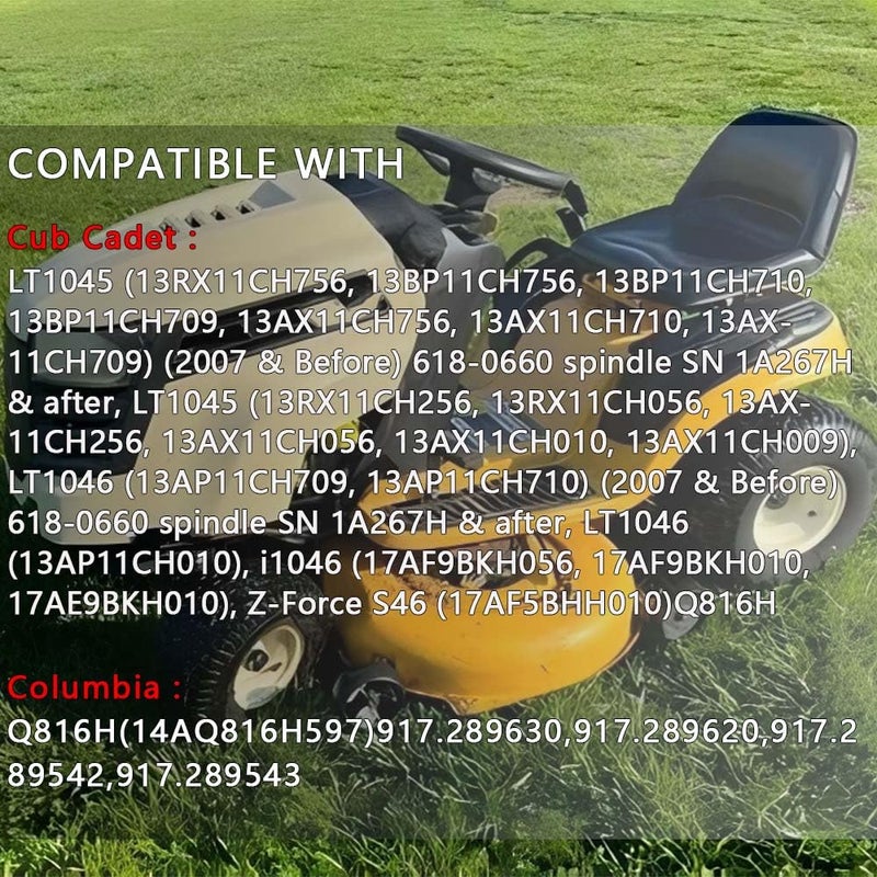 CTPOWER Replaces Mower Deck Belt 754-04153 for Cub Cadet LT1045 LT1046 954-04153A 754-04153A 954-04153 OCC-754-04153 i1046 Z-Force S46 46 Inch Decks/Aramid Cord / 122.00 inches - Image 5